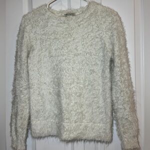 Cotton Emporium Cream Fuzzy Sweater